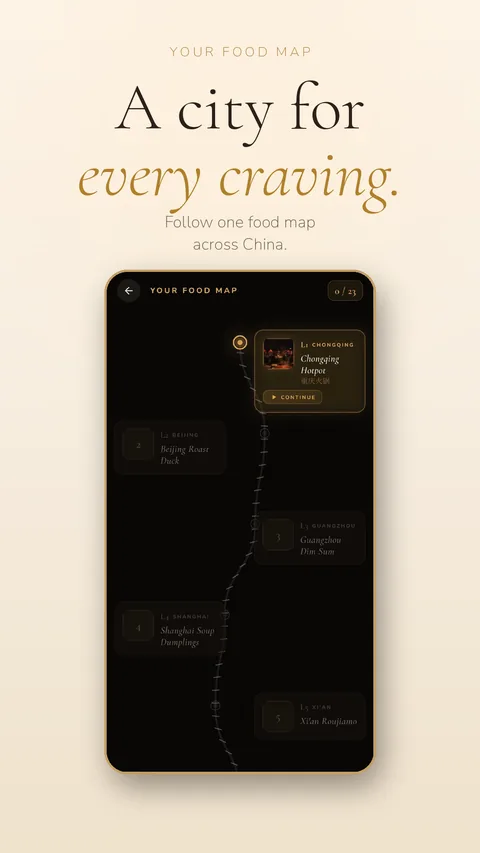 Chinese food map across 23+ cities